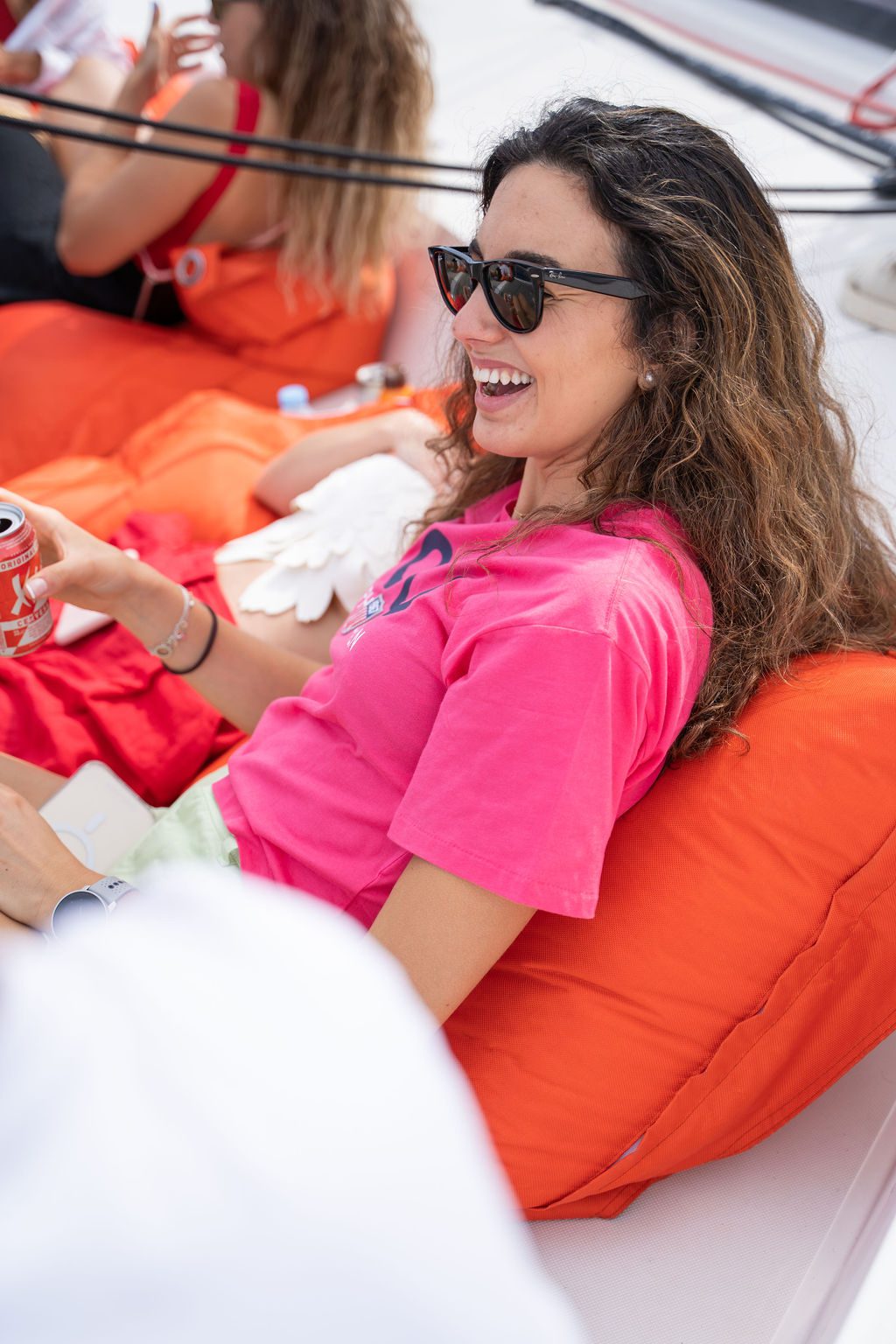 Mobile growth leaders talking on deck at a past GrowBoat